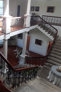 The magnificent staircase at Scorrier House