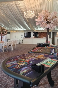 Casino in wedding setting
