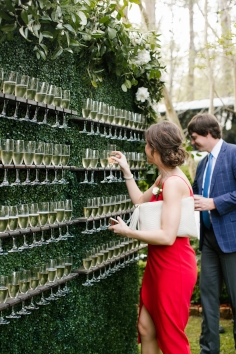 Live champagne wall, photograhy by Erin McCall