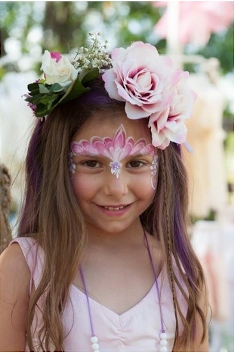 Flower girl princess face painting by childrens Fantasy Parties