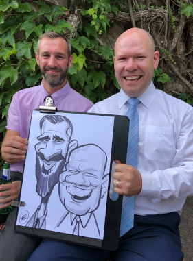 Caricatures for weddings by parody portraits