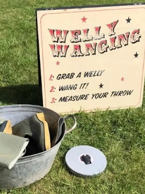 Welly wanging for wedding entertainment by Rent-event
