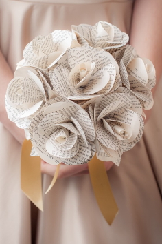 Paper Rose wedding bouquet